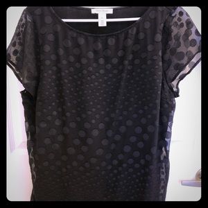 White House Black Market Blouse, Black, XL